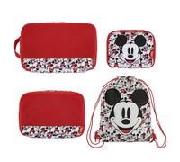 Bioworld Disney Mickey Mouse Character Face 4-Piece Packing Cube & Laundry Bag Set