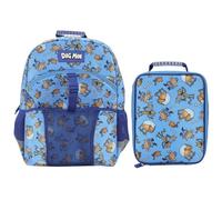 Bioworld Dog Man 2-Piece 16" Youth Premium Backpack & Lunch Kit Set For School Boys and Girls