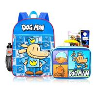 Bioworld Dog Man Backpack and Lunch Box Set - Bundle with 16" DogMan Backpack, Lunch Box, Water Bottle, More | Dog Man School Bag Set for Boys, Kids