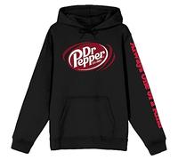 Bioworld Dr. Pepper Always One Of A Kind Long Sleeve Black Women's Hooded Sweatshirt, Black, Medium