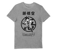 Bioworld Dragon Ball Z Goku Moni Circle Adults T-Shirt - Extra Large Grey