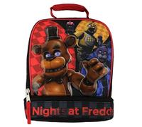 Bioworld Five Nights At Freddy's Let's Eat Dual Compartment Insulated Soft Lunch Bag Tote Bag 10"