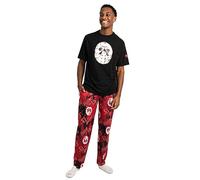 Bioworld Friday The 13th Jason Mask Men's 2-Pack Pajama Set, Multicolored, Large