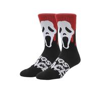 Bioworld Ghostface Bloody Mask Men’s Black Casual Crew Socks-One Size Black
