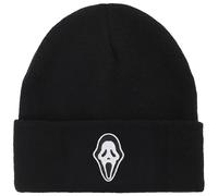 Bioworld Ghostface Embroidered Face Logo On Black Cuff Beanie