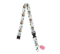 Bioworld Hans and Cam Pattern Art Sublimated Lanyard with PVC Rubber Charm