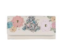 Bioworld Harry Potter Deathly Hallows Floral Tattoo Purse Wallet Premium Official Merchandise Gift
