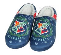 Bioworld Harry Potter Hogwarts Christmas Holiday Unisex Memory Foam House Slippers For Women Men