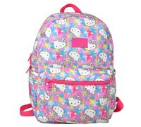 Bioworld Hello Kitty With Stars all over 16" Kids Backpack for Girls, with a small front Pocket