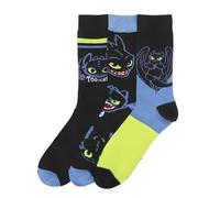 Bioworld How To Train Your Dragon Toothless Character Art Men's Casual Crew Socks, Train Your Dragon Toothless, One Size
