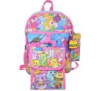 Bioworld Kids Backpack & Lunch Bag Set - Care Bears 16" Lightweight School Bookbag with Insulated Lunch Bag & Keychain - Perfect for Preschool & Elementary Boys
