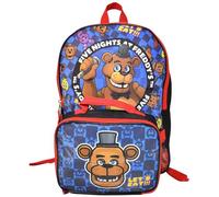 Bioworld Kids Backpack & Lunch Bag Set -Five Nights At Freddys 16" Lightweight School Bookbag with Insulated Lunch Bag - Perfect for Preschool & Elementary Boys