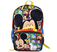 Bioworld Kids Backpack & Lunch Bag Set -Mickey Mouse 16" Lightweight School Bookbag with Insulated Lunch Bag - Perfect for Preschool & Elementary Boys