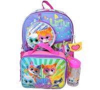 Bioworld Kids Backpack & Lunch Bag Set - Super Kitties16 Lightweight School Bookbag with Insulated Lunch Bag & Keychain - Perfect for Preschool & Elementary Boys