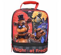 Bioworld Kids Insulated Lunch Bag with Handle - Five Nights at Freddys Drop Bottom Rectangle Lunch Bag - Reusable Soft Cooler Lunch Box for Boys & Girls, School, Daycare & Travel