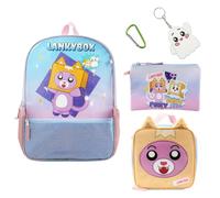 Bioworld LankyBox 5-Piece 16" Backpack & Lunchbox Set For School & Travel