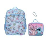 Bioworld Lilo & Stitch Angel & Stitch All-Over Print 16" Backpack With Lunch Kit