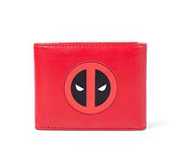Bioworld Marvel Comics Deadpool Face Tri-Fold Wallet - Red/Black - Coin Pouch - 17 cm