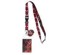 Bioworld Marvel Venom 2 Carnage Lanyard ID Badge Holder With Character Rubber Charm