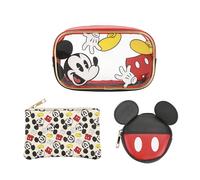 Bioworld Mickey Mouse Classic Women's Novelty Cosmetic Bag (Set of 3)