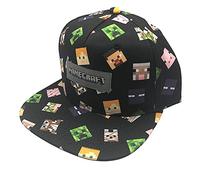 Bioworld Minecraft All-Over Character Block Youth Baseball Cap Adjustable Snapback Hat
