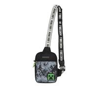 Bioworld Minecraft Boys Crossbody Shoulder Pouch Black & Grey Bag
