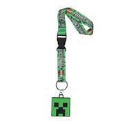 Bioworld Minecraft Creeper Wrist Strap Lanyard For Keys | Hand and Wrist Lanyard For Wallet Keychain, Green, One size