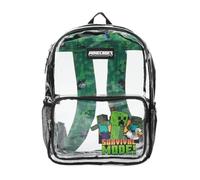 Bioworld Minecraft Creepers Kids’ Clear PVC 16” Backpack