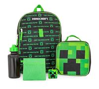 Minecraft Crafting Since Alpha Creeper 5 Piece Backpack Set