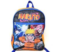 Bioworld Naruto 16" Backpack with 1 Front Pocket- Perfect for Preschool & Elementary Boys