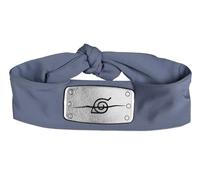 Bioworld Naruto Headband Naruto Shippuden Leaf Village Sasuke Uchiha Costume Anime Accessories For Men and Women Grey Headband