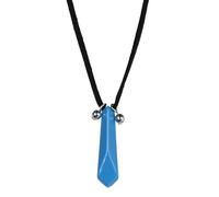 Bioworld Naruto Shippuden First Hokage Tsunade Blue Crystal Charm Necklace for Women Men, One Size, enamel, no gemstone, One Size, enamel, No Gemstone