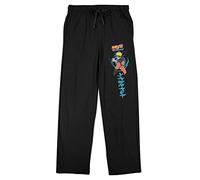 Bioworld Naruto Shippuden Naruto Kanji Men's Black Quick Turn Sleep Pajama Pants, Black, Large