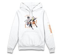 Bioworld Naruto Vs Sasuke Adults Hoodie-2XL White