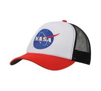 Bioworld NASA Logo Red & White Trucker Hat, Nsa Nasa Logo Red, One size