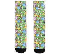 Bioworld Nintendo Super Mario Video Game Men's Yoshi Dino Sublimated Adult Crew Socks, Yoshi, One Size
