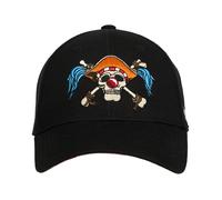 Bioworld One Piece Live Action Buggy Straw Hat Pirates Emblem Black Traditional Adjustable Hat