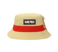 Bioworld One Piece Live Action Straw Hat Pirate Tan Bucket Hat With Side Pocket Anime Official Merchandise Adult Size