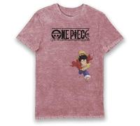 Bioworld One Piece Luffy Pirates Vintage Red Adults T-Shirt-L