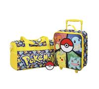 Bioworld Pokémon Youth 3-Piece Pilot Case Duffle Bag & Luggage Tag Carry On Travel Set