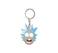 Bioworld Rick and Morty Rick Big Face Pendant Metal Keychain, One Size, Blue/Grey (Ke081213Rmt) Keyring, 16 cm, Multi