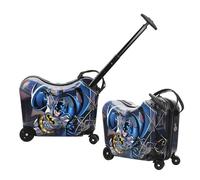 Bioworld Ride-On Luggage For Kids & Toddlers, Batman Caped Crusader Blue, One size, Carry-on Luggage