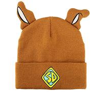 Bioworld Scooby-Doo Embroidered Brown Knit Cuff Beanie - Official Hanna-Barbera Merchandise Acrylic Winter Hat for Men, Women & Fans