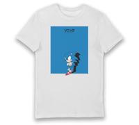 Bioworld Sonic The Hedgehog Big Blue Square T-Shirt White-L