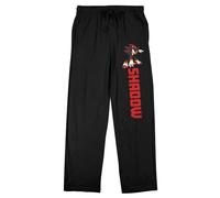 Bioworld Sonic The Hedgehog Shadow Pose Adult Black Sleep Pajama Pants, Black, Large
