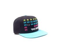 Bioworld Space Invaders Formation Snapback Baseball Cap, Black/Turquoise (SB588464SPI), Blue (Blue Blue), One Size