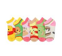 Bioworld Squishmallows Food Character Art Youth 6-Pair Ankle Socks, Multicolor, One Size, Multicolor, One Size