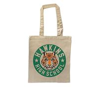 Bioworld Stranger Things Hawkins High School Recycled Cotton Tote Bag - 100% Officially Licensed