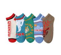 Bioworld Stranger Things Season 5 Official Licensed Merchandise Ankle Socks 5-Pack - Netflix Gift Set for Men, Women & Teens