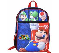 Bioworld Super Mario 16" Backpack with 1 Front Pocket - Perfect for Preschool & Elementary Boys, BPB6QZRSMB